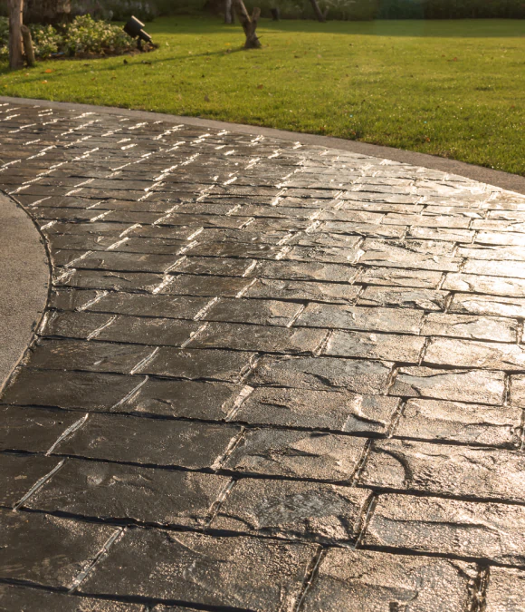 stained and stamped concrete